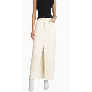 Derek Lam 10 Crosby Womens Maxi Jean Skirt 29 Ecru White Denim Long NWT